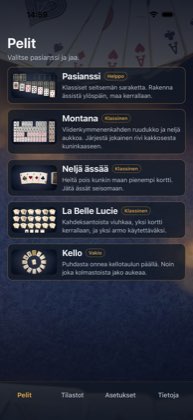 Pelit — Kortit
